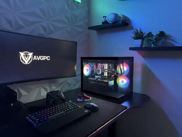 AVGPC Hellfire Gaming PC AMD Ryzen 5 9600X; GeForce RTX 5070 12GB; 32GB DDR RAM; 1 TB NVME M.2 SSD; 360mm AIO Liquid Cooler; ARGB Fans; WiFi/AC ; Dual Chamber Case; Windows 11 Home