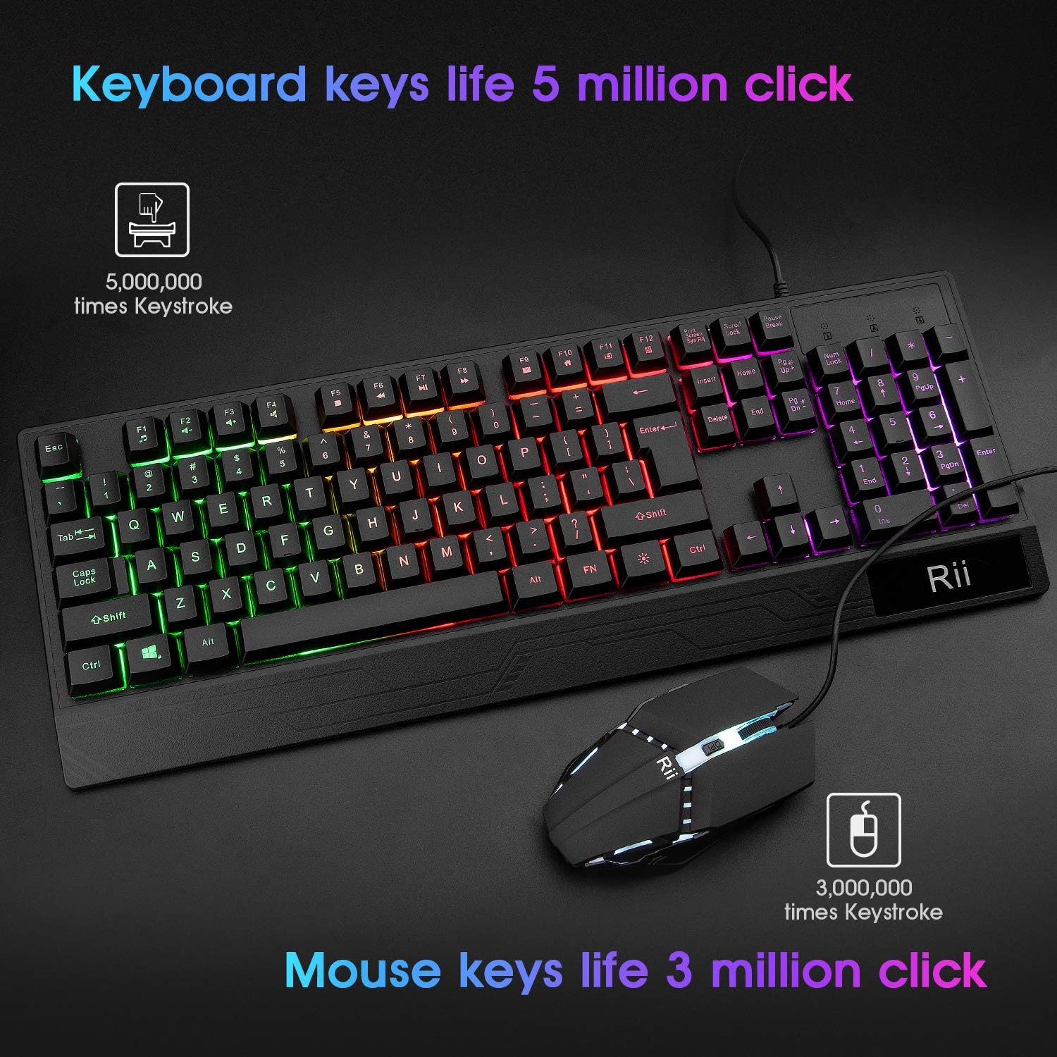Gaming Keyboard and Mouse Combo RGB Wired