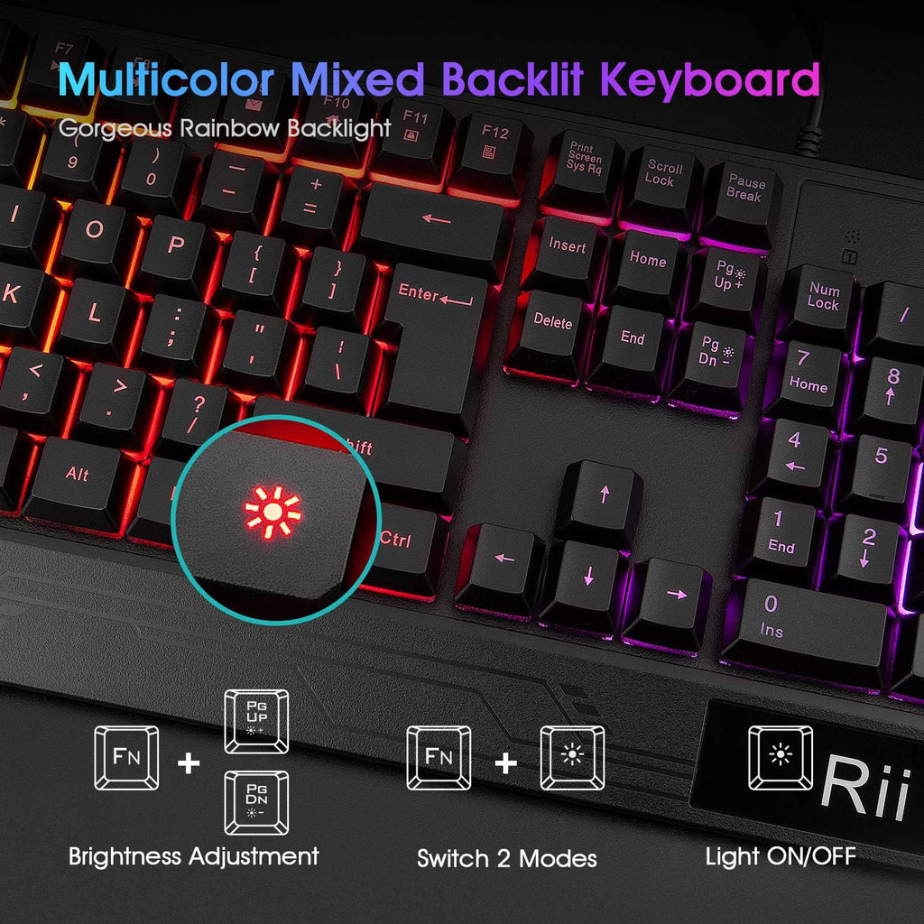 Gaming Keyboard and Mouse Combo RGB Wired