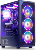 MXZ Gaming PC Desktop Computer, AMD Ryzen 5 5600X, RTX 4070, 16GB DDR4, NVME 1 T SSD, 6RGB Fans, Win 11 Pro Ready, Gamer Desktop Computer(R5 5600X| RTX4070)