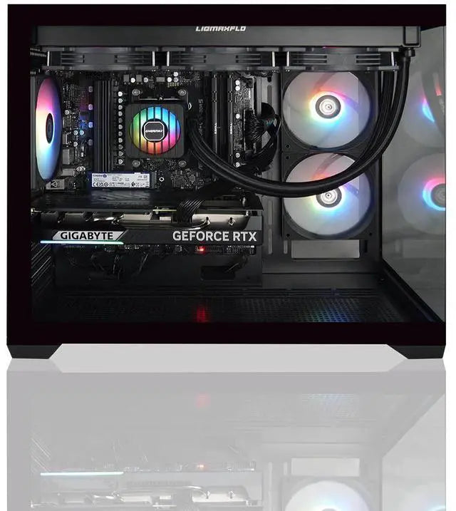 AVGPC Hellfire Gaming PC AMD Ryzen 5 9600X; GeForce RTX 5070 12GB; 32GB DDR RAM; 1 TB NVME M.2 SSD; 360mm AIO Liquid Cooler; ARGB Fans; WiFi/AC ; Dual Chamber Case; Windows 11 Home