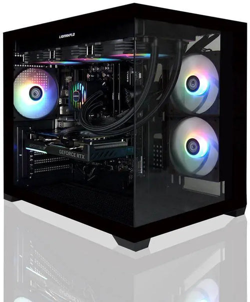 AVGPC Hellfire Gaming PC AMD Ryzen 5 9600X; GeForce RTX 5070 12GB; 32GB DDR RAM; 1 TB NVME M.2 SSD; 360mm AIO Liquid Cooler; ARGB Fans; WiFi/AC ; Dual Chamber Case; Windows 11 Home